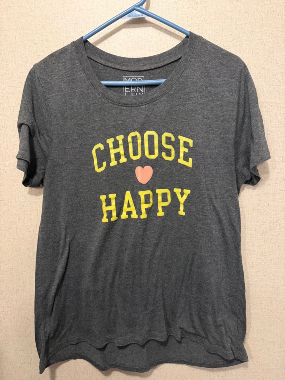 Modern Lux Charcoal Logo Tee with White Print
